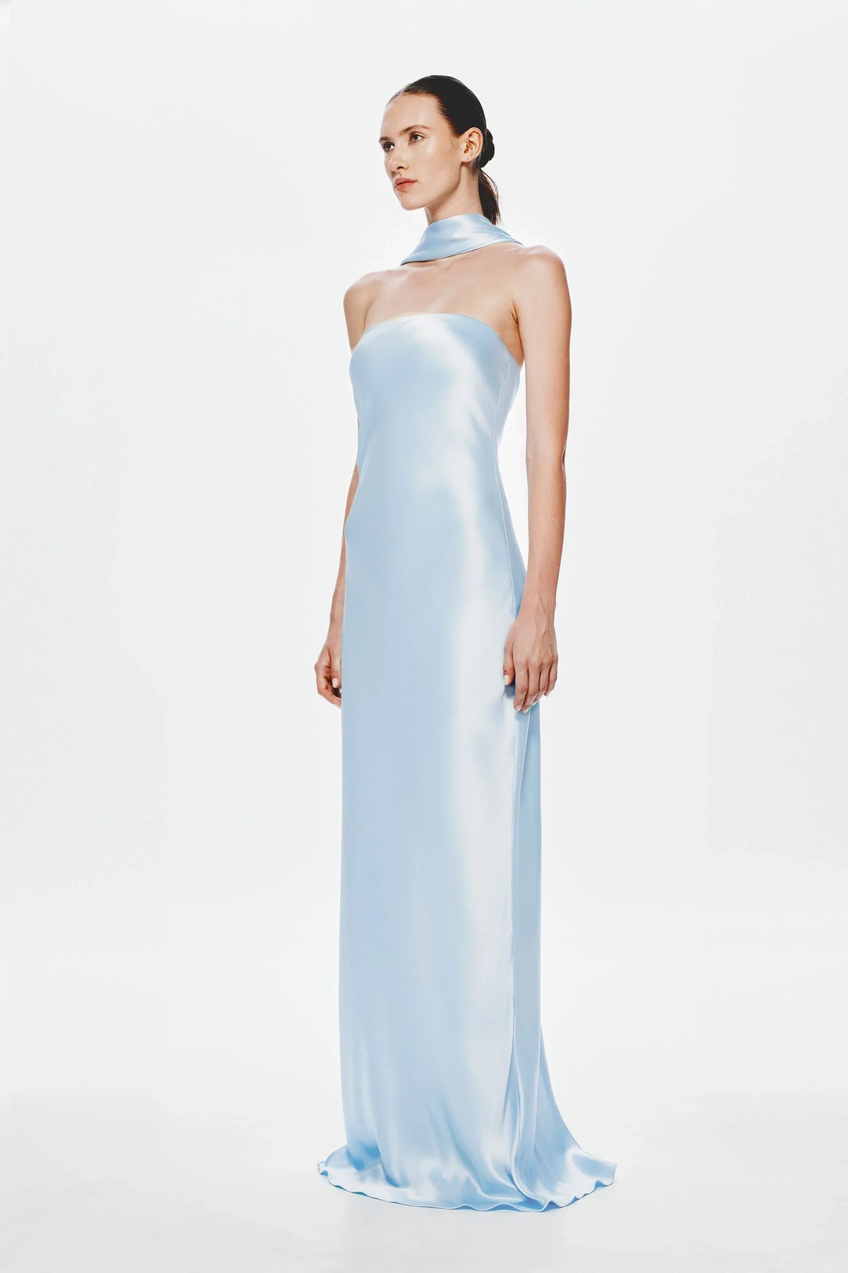 Misha Lilia Satin Gown - Dove