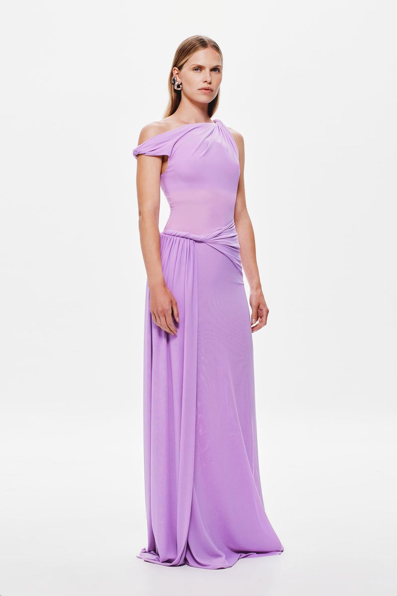 Sisal Mesh Maxi Dress - Lilac