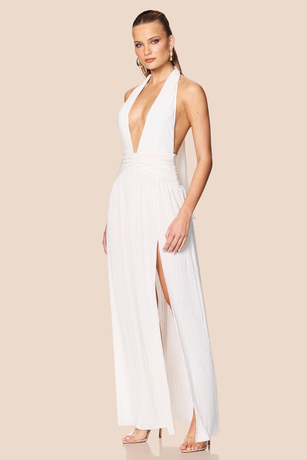 Nookie Desiree Halter Gown - White