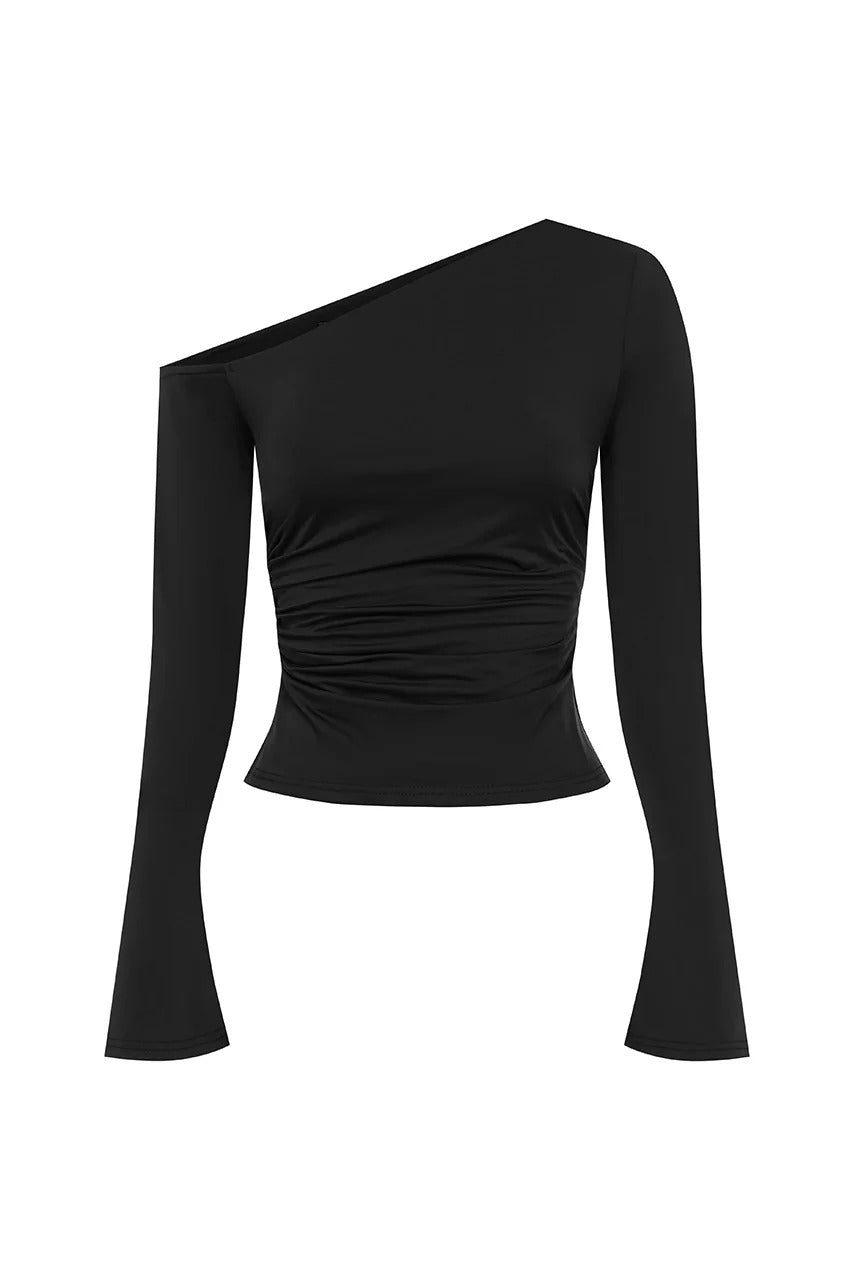 Renzo Long Sleeve Top - Black