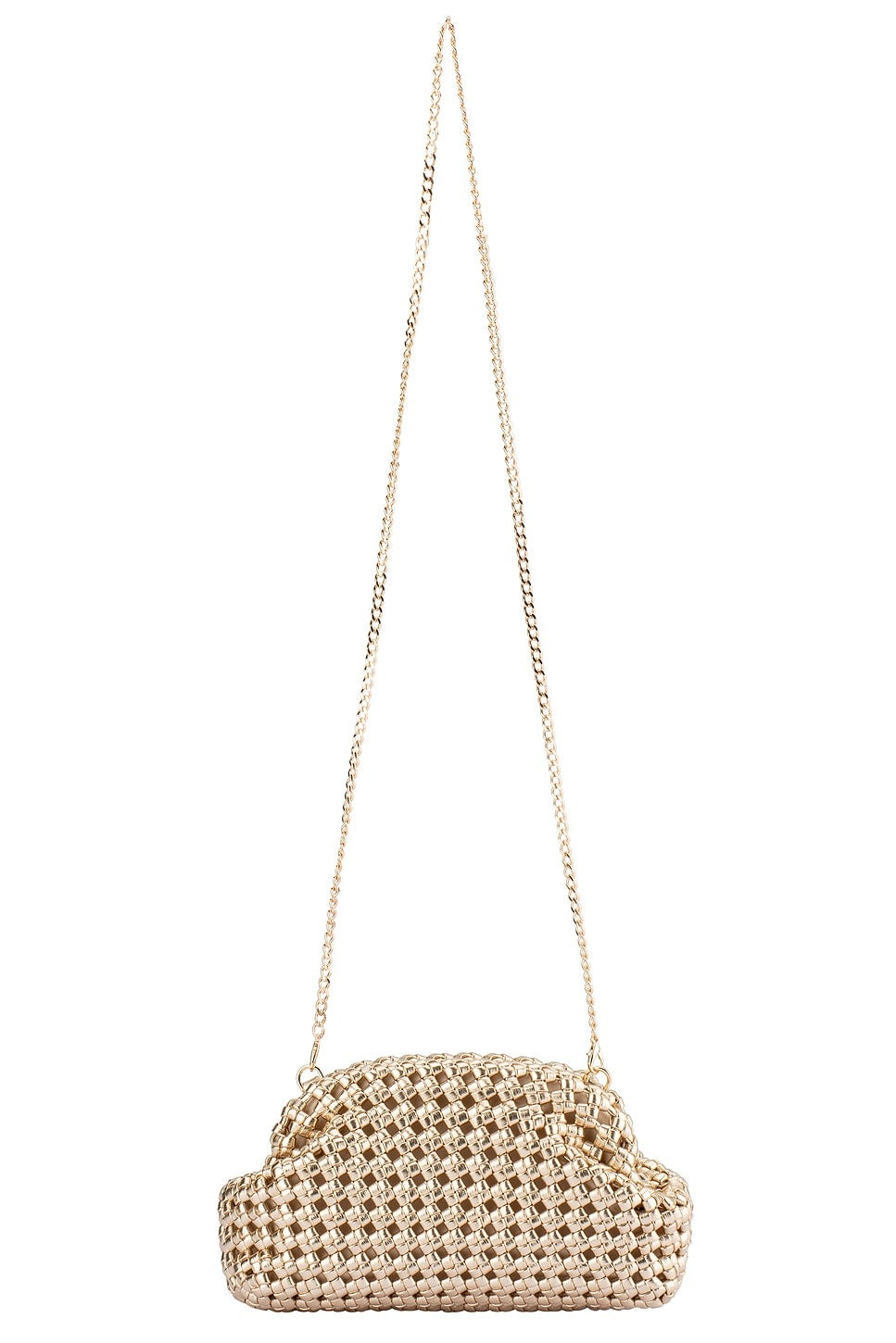 Everly Hand Woven Clutch - Gold
