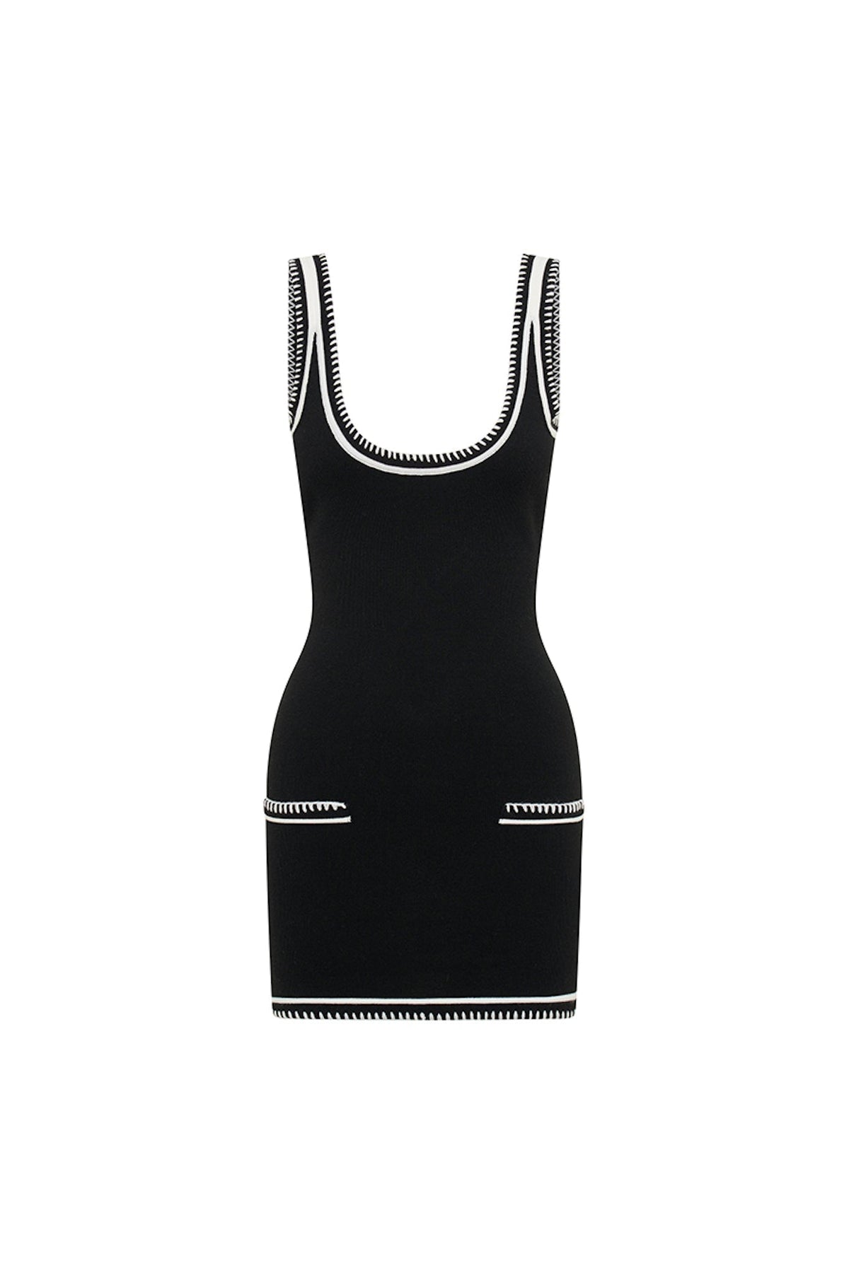 Beverly Mini Dress - Black/White