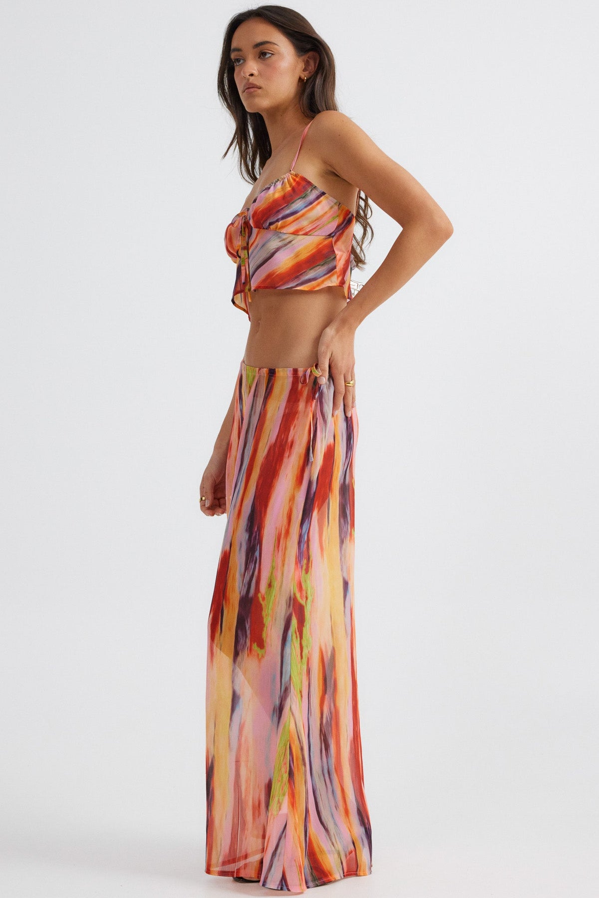 St Barts Tie Up Cami - Print