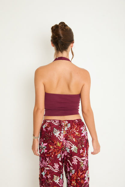 Saffie Vest Top | Burgundy