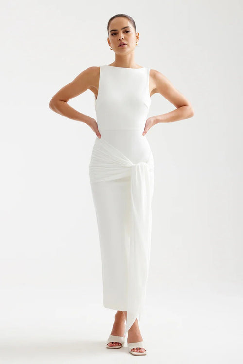Elara Dress - White