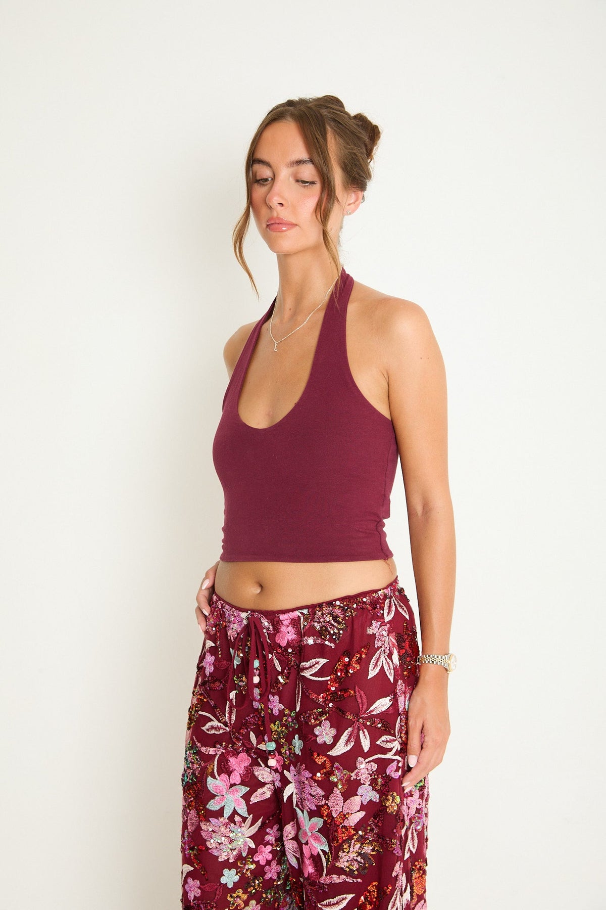 Saffie Vest Top | Burgundy