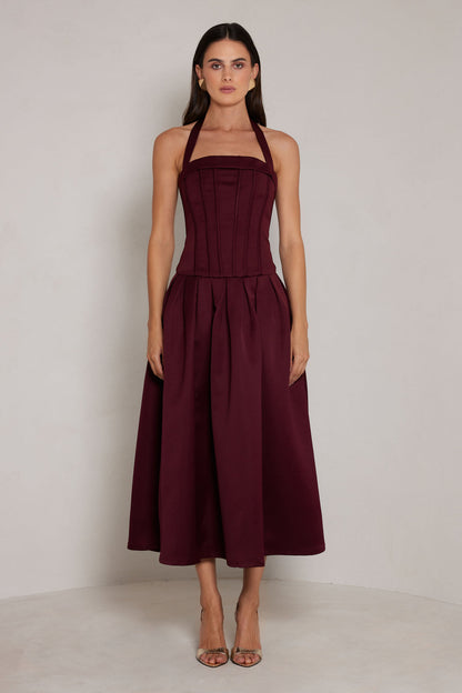 Dakota Dress - Wine