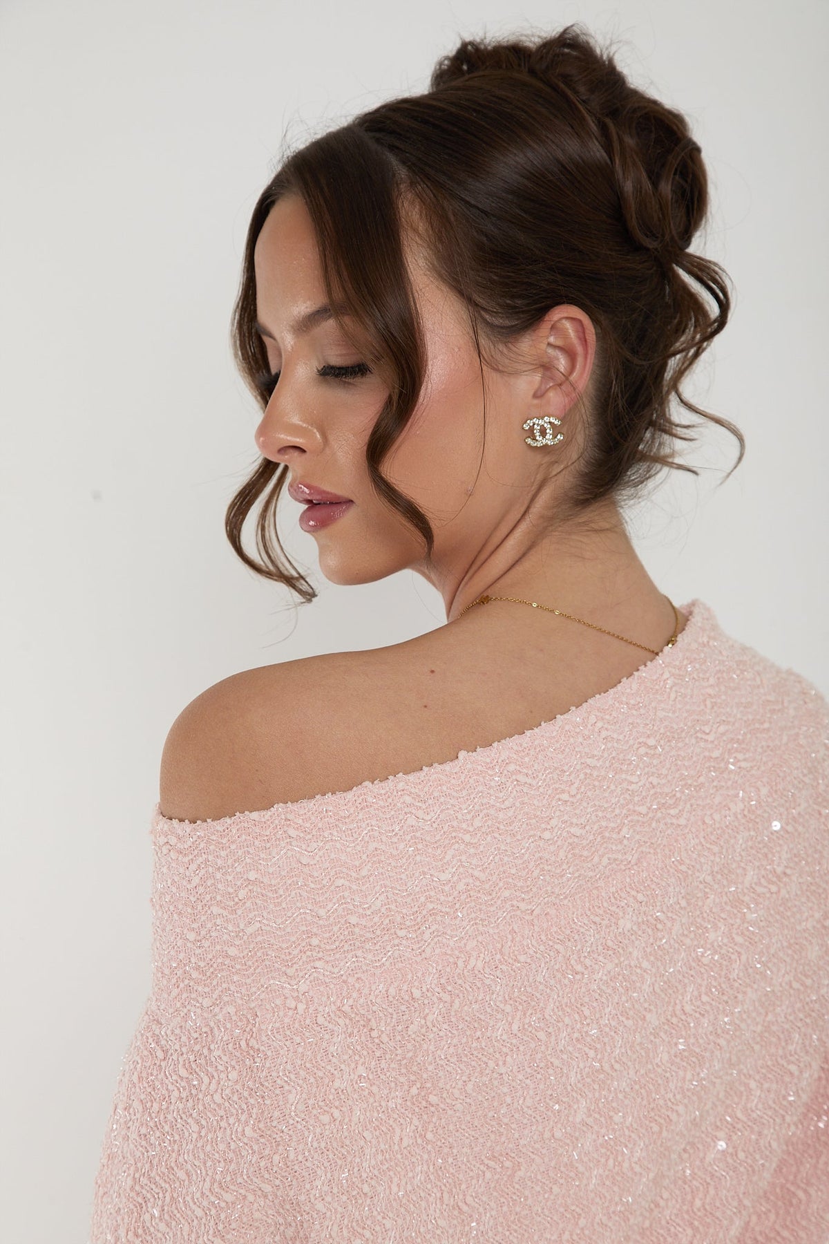 Lily One Shoulder Jumper | Baby Pink