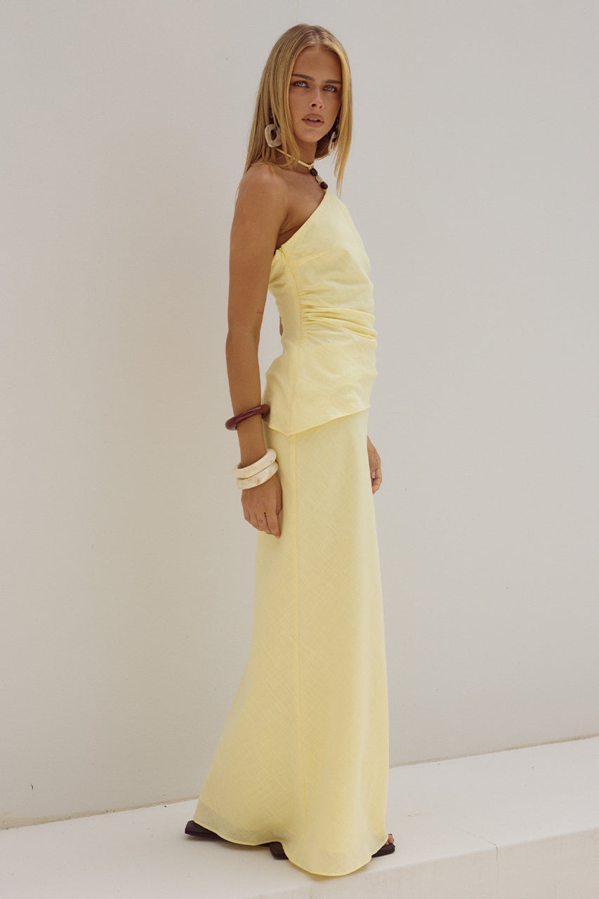 Halzie Maxi Skirt - Lemon