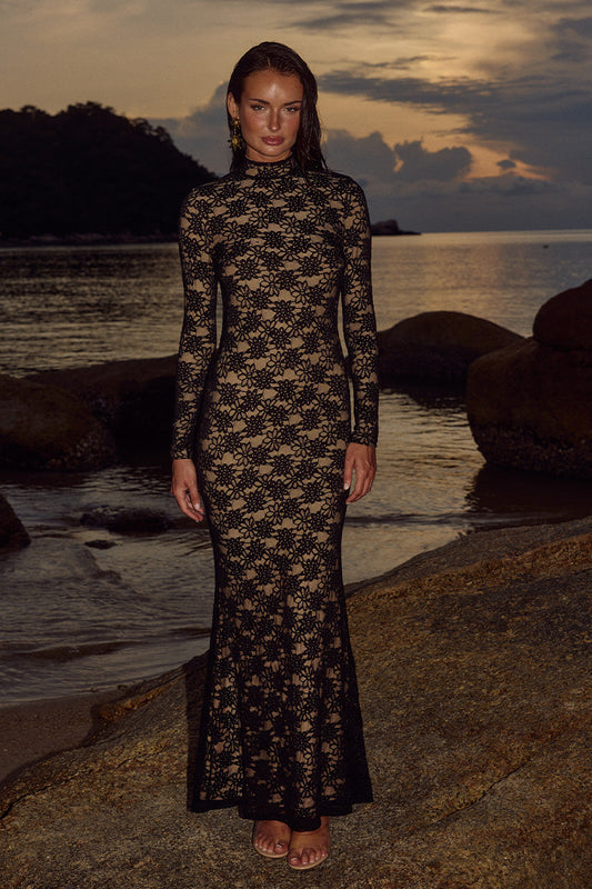 Maeya Maxi Dress - Black