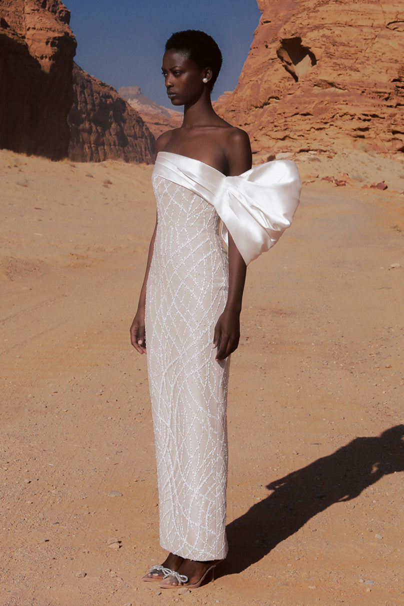 Satari Gown - White