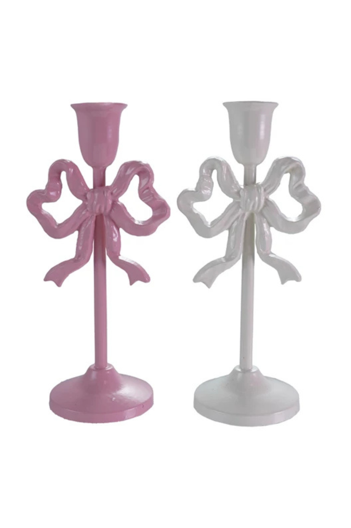 Cast Iron Bow Taper Holder, 2 Colors