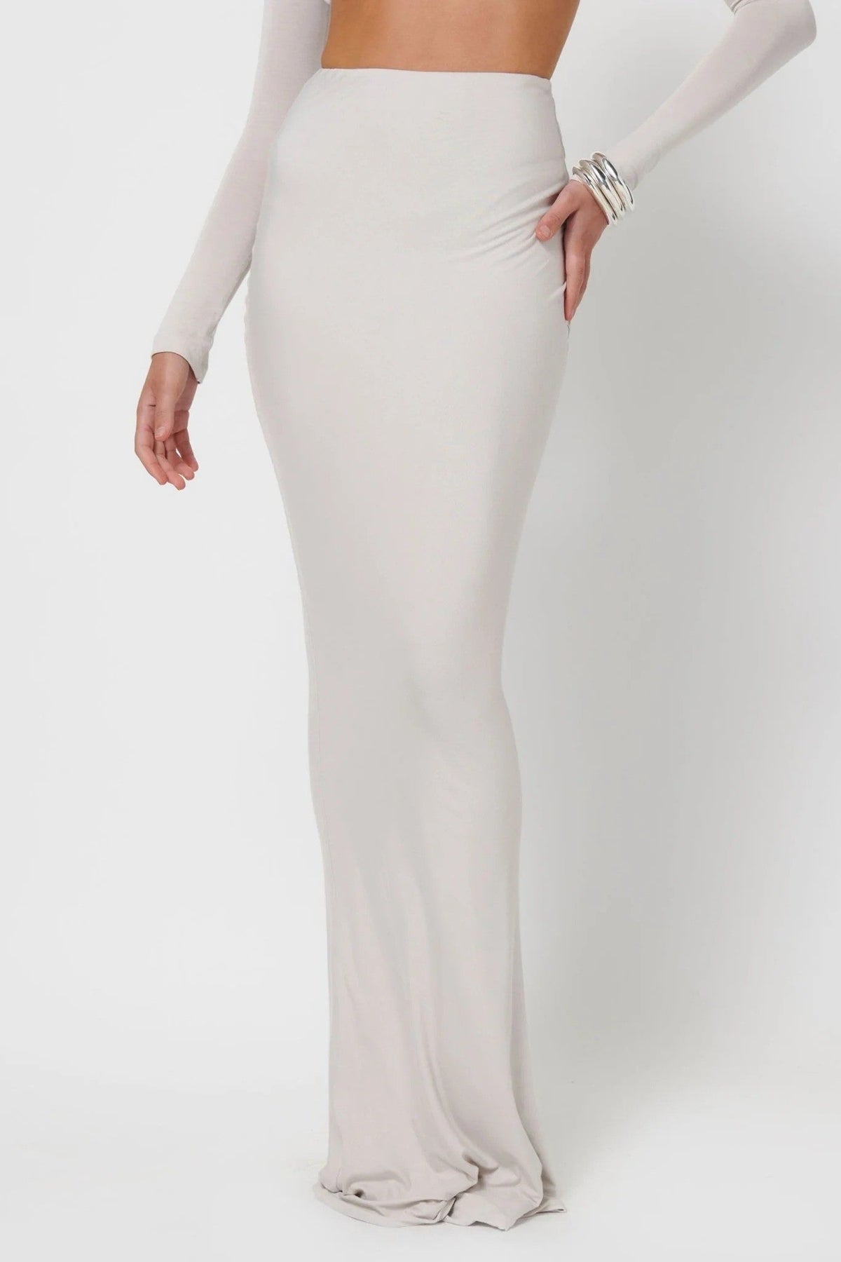 Serena Maxi Skirt - Oyster