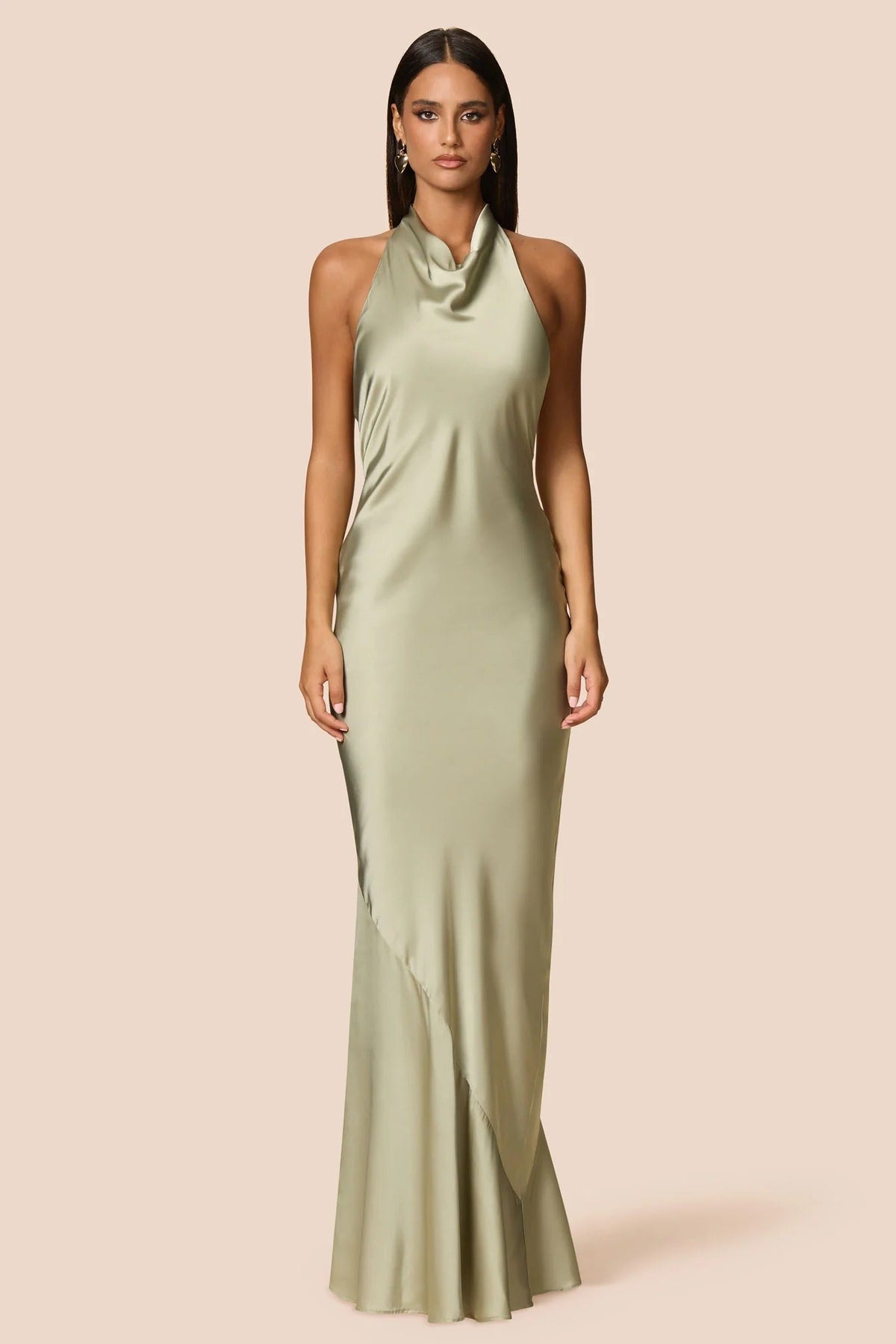 Nookie Penelope Halter Gown -  Thyme