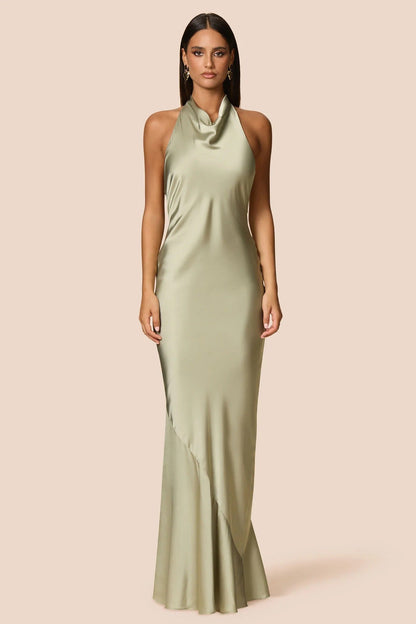 Nookie Penelope Halter Gown -  Thyme
