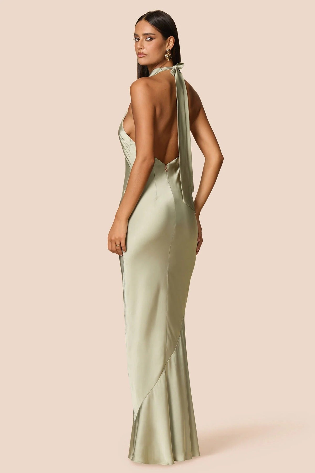 Nookie Penelope Halter Gown -  Thyme