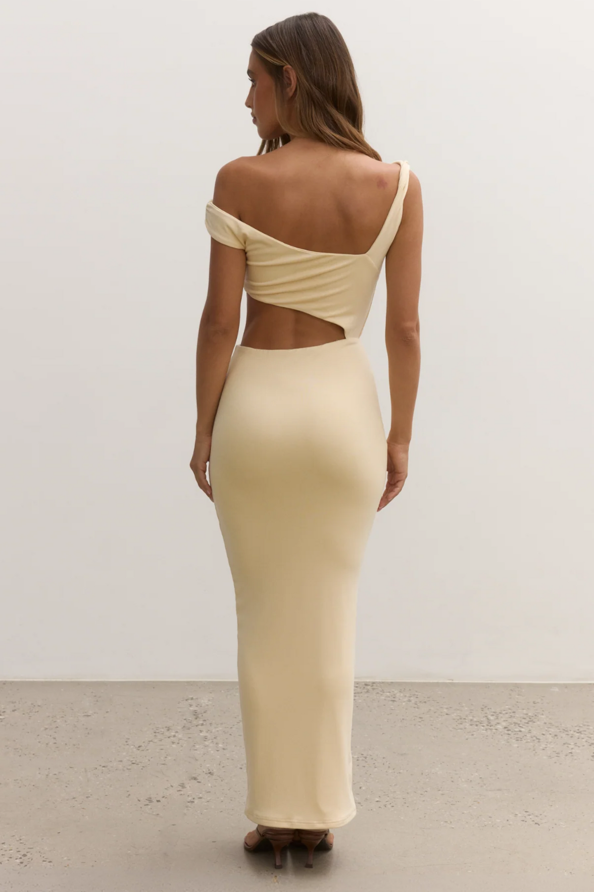 Elara Midi Dress - Lemon