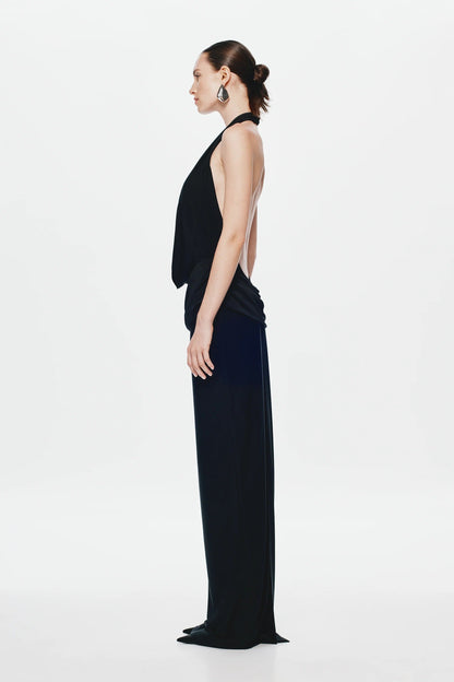Misha Vanessa Jersey Maxi Dress - Black