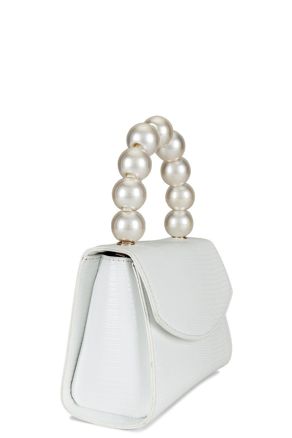 Peta Pearl Handle Bag - White