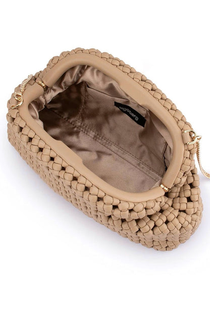 Everly Hand Woven Clutch - Natural
