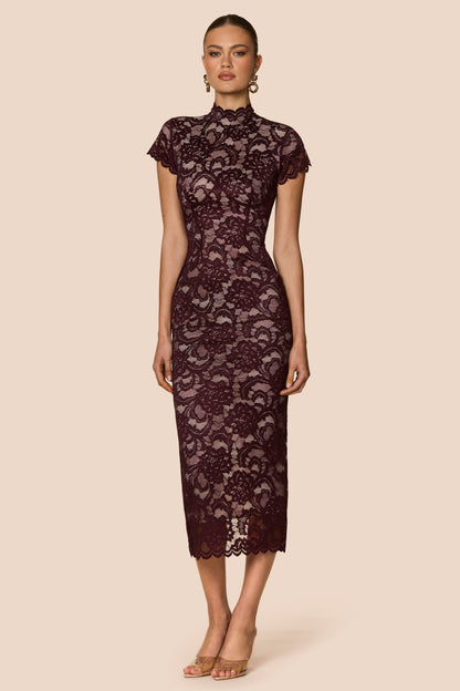 Nookie Alessia Midi Dress - Wine