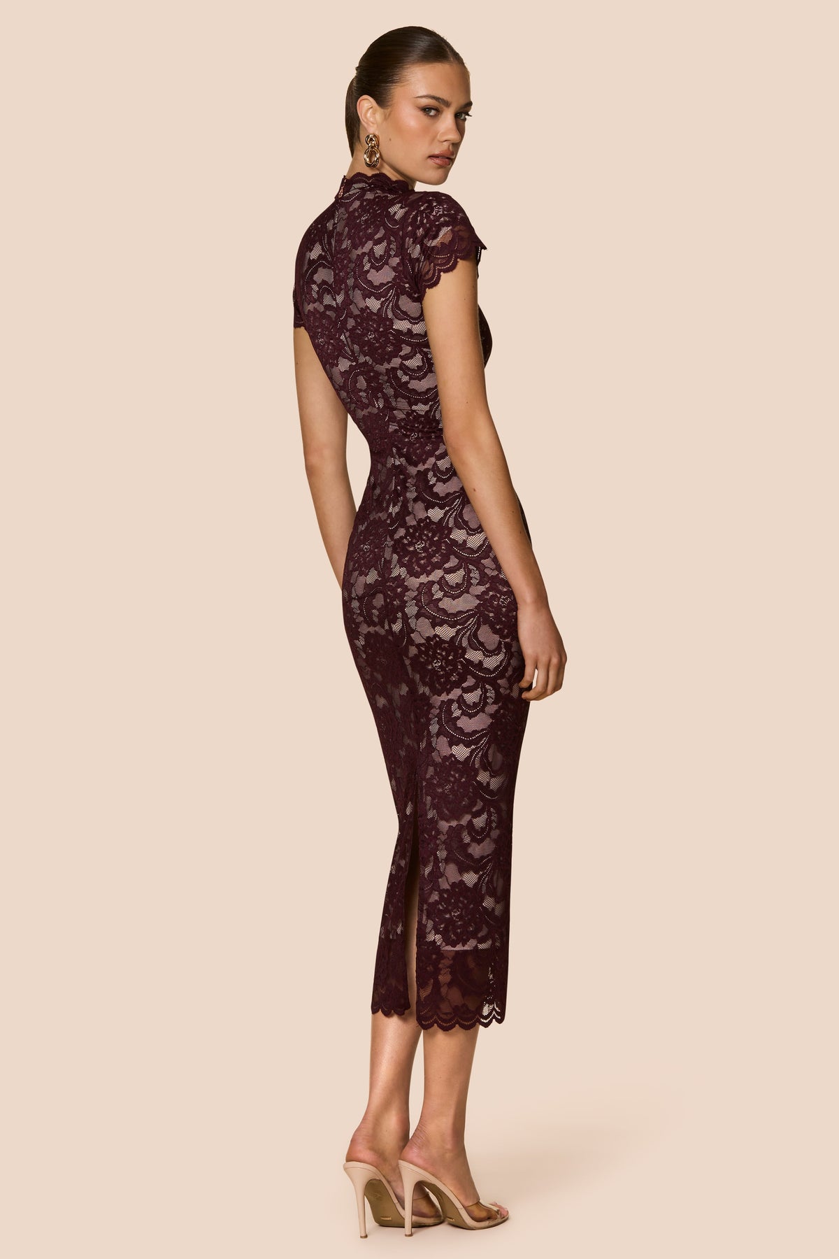 Nookie Alessia Midi Dress - Wine