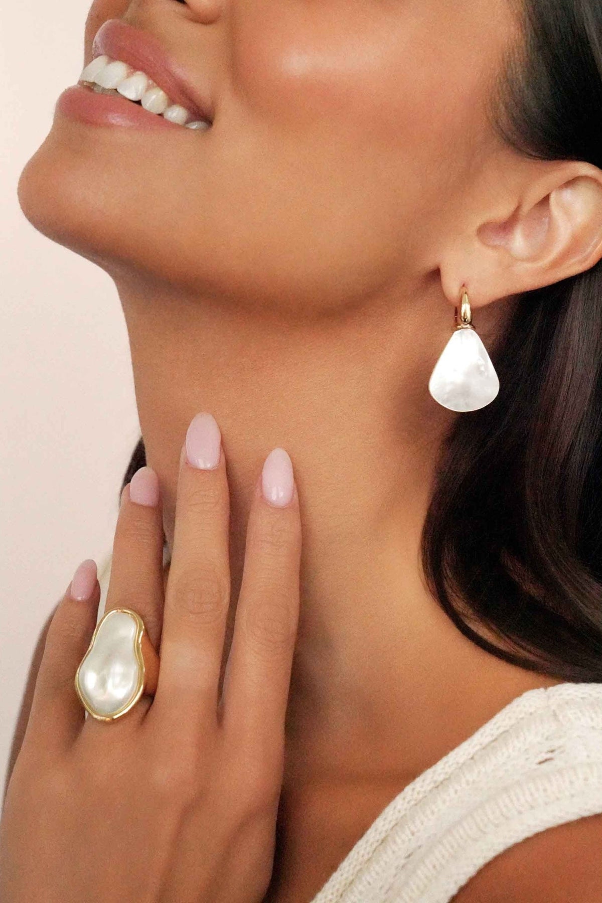 Sun-Kissed Pearl Earrings