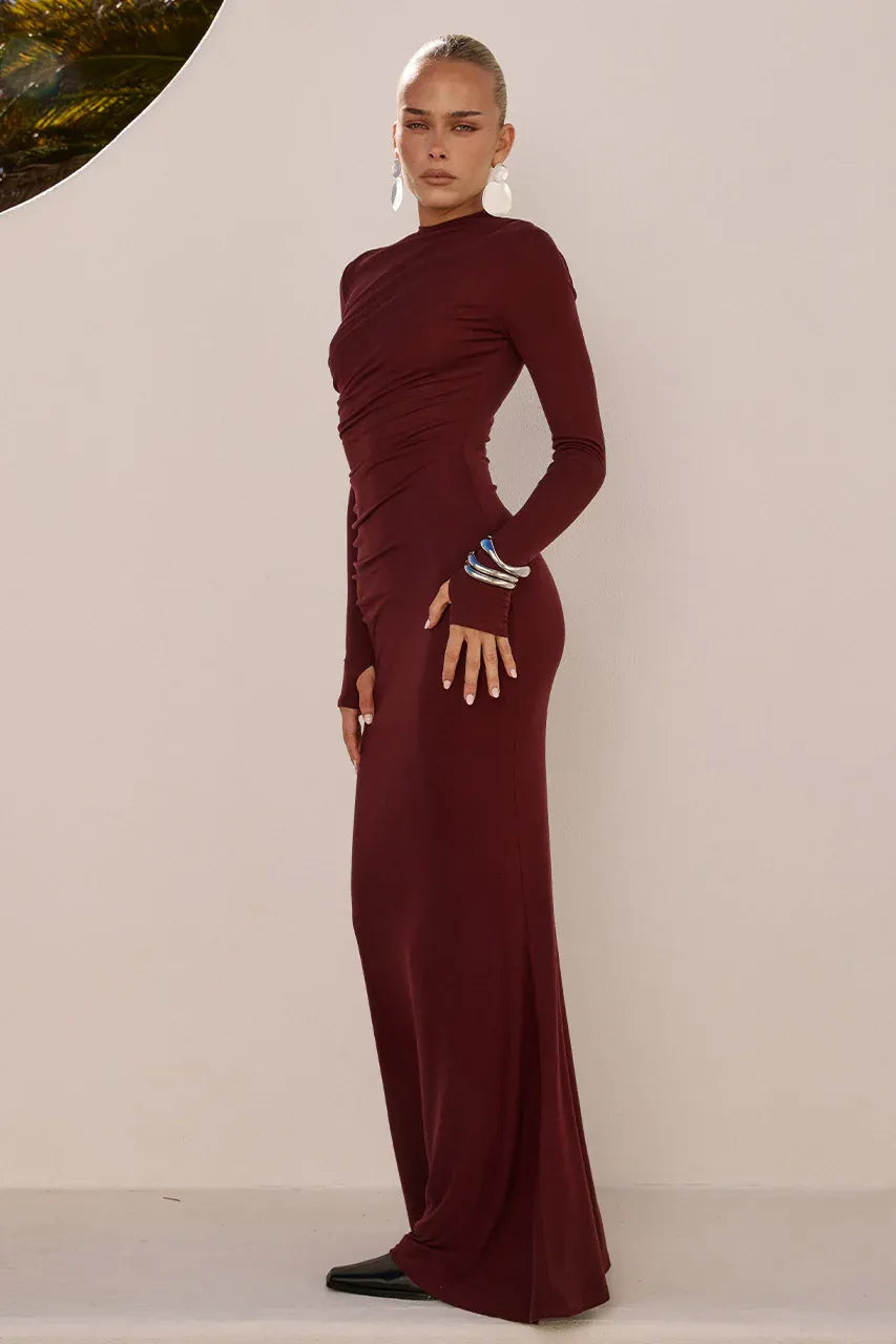 Petra Maxi Dress - Wine