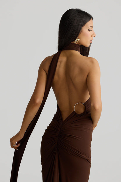 Constantina Gown - Espresso Brown