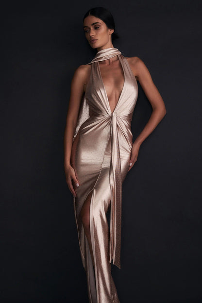 Nookie Mirabella Plunge Gown - Champagne