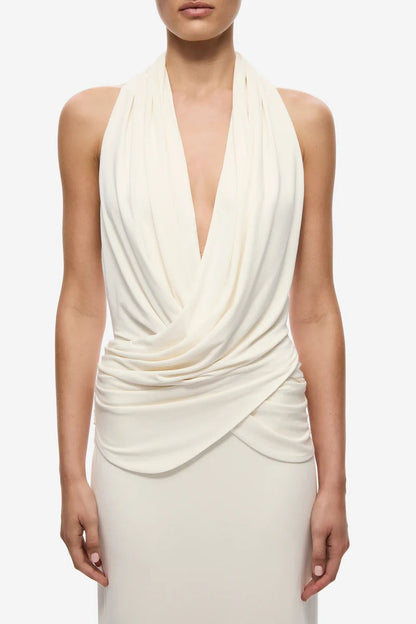 Misha Cabana Cupro Dress - Ivory