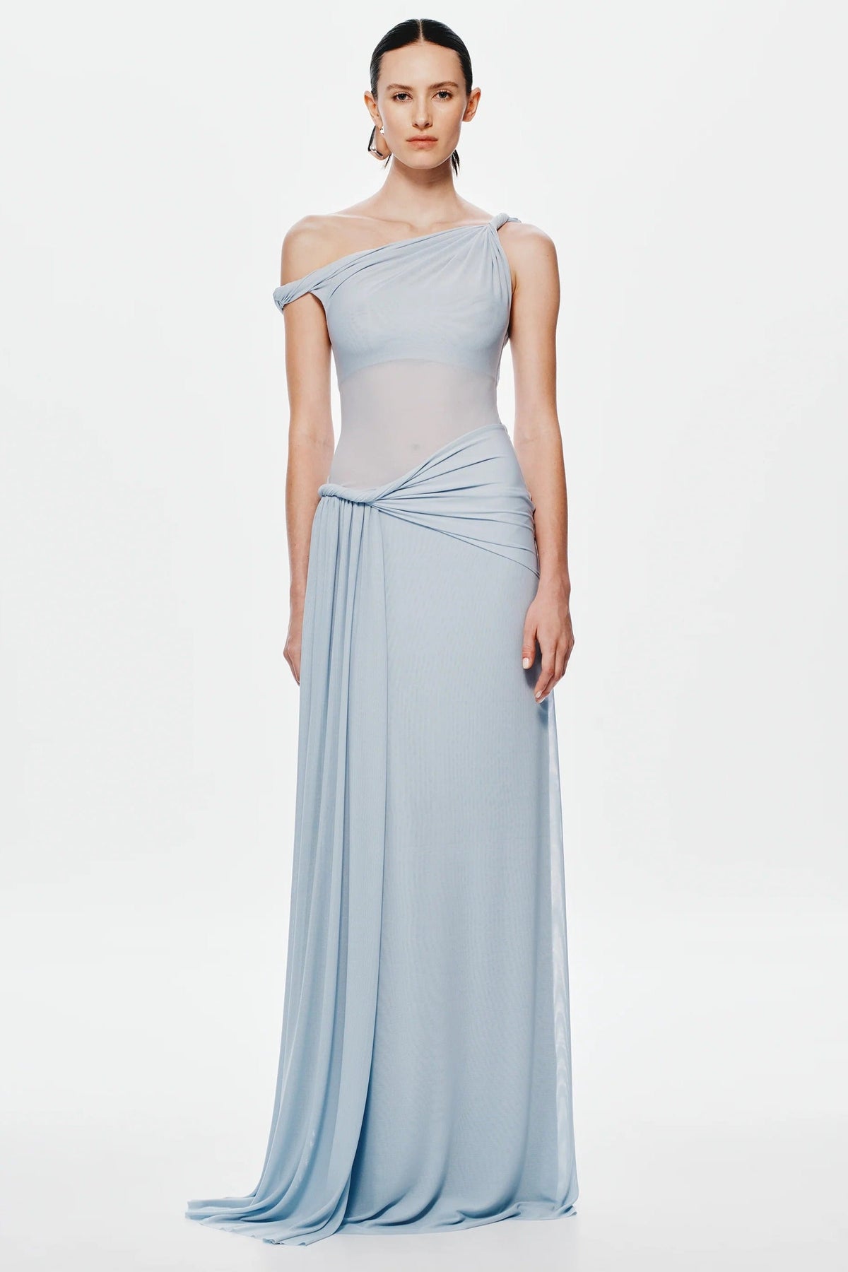 Misha Sisal Mesh Maxi Dress - Dove