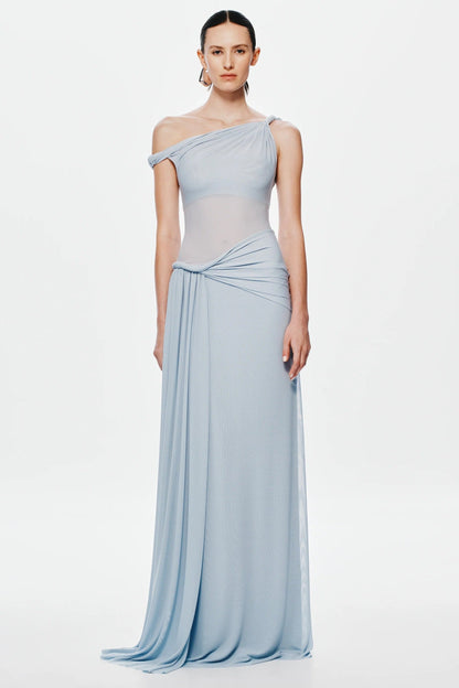 Misha Sisal Mesh Maxi Dress - Dove