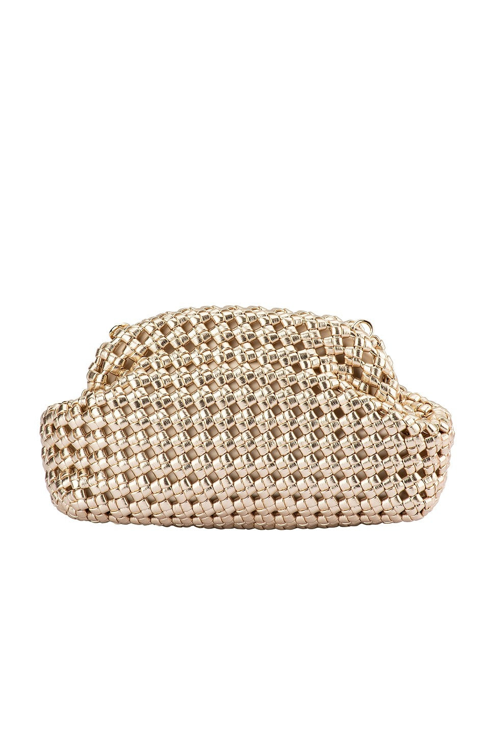 Everly Hand Woven Clutch - Gold