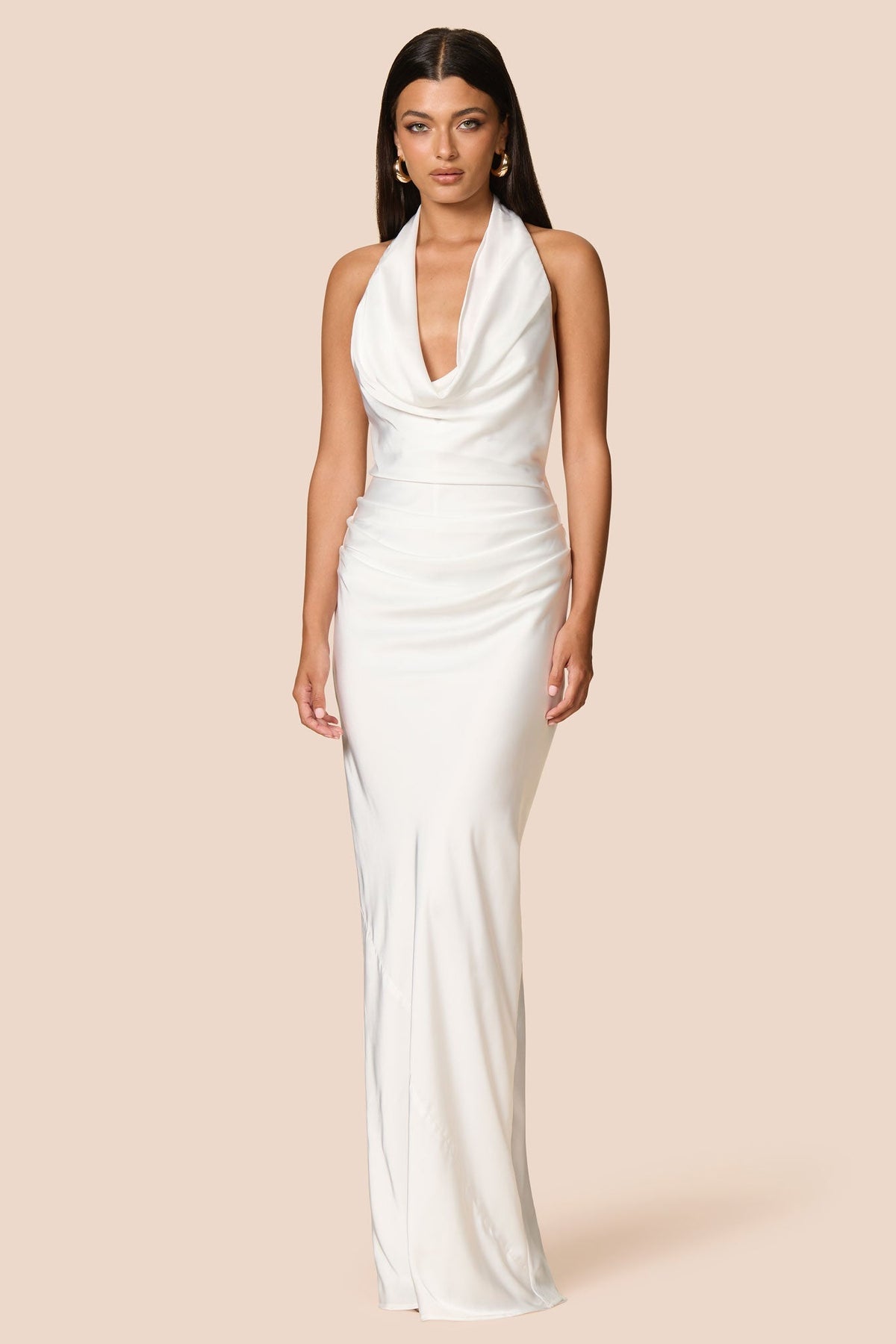 Nookie Penelope Drape Gown -  Ivory