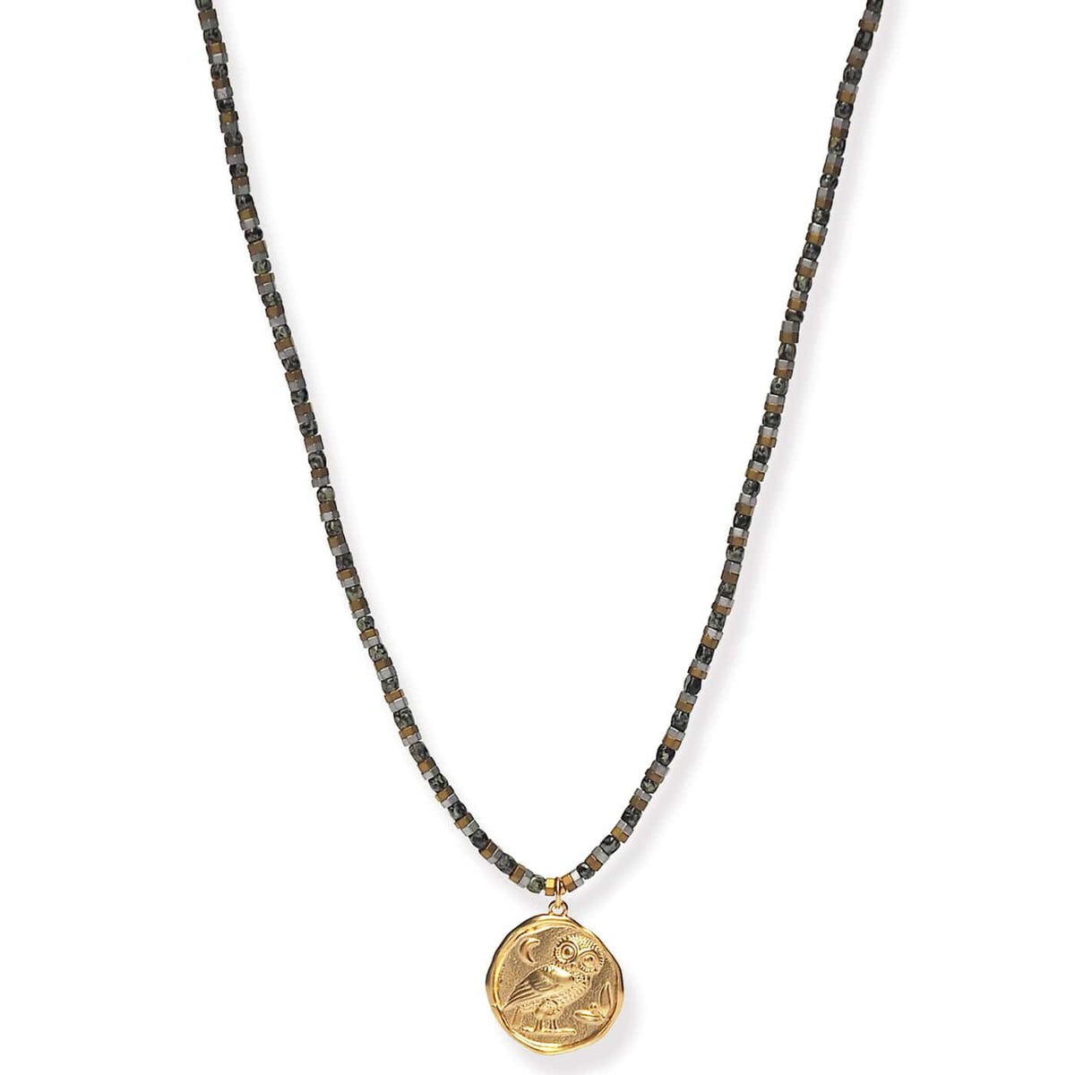 Handmade Beaded Necklace With Dangle Accent